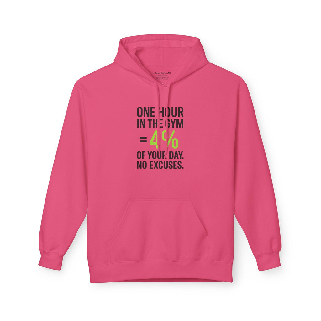 Gym Motivation Hoodie  One Hour in the Gym = 4% of Your Day