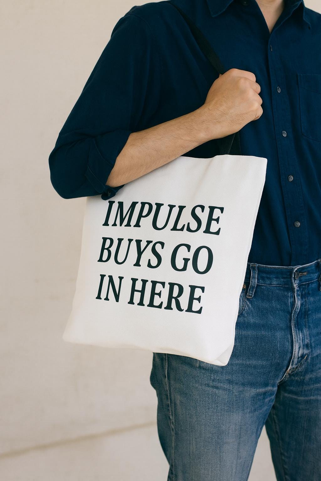 Impulse Buys Tote Bag | Funny Reusable Shopping Bag | Eco-Friendly Grocery Gift
