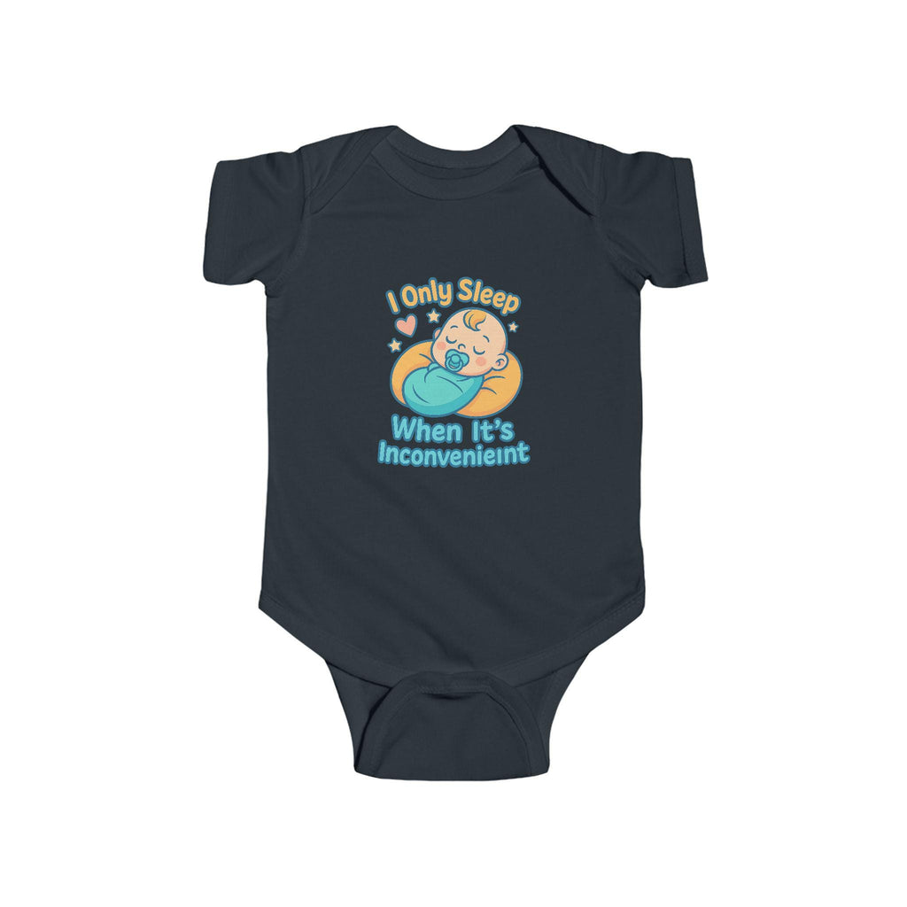 Funny Baby Onesie: I Only Sleep When It’s Inconvenient - Newborn Bodysuit