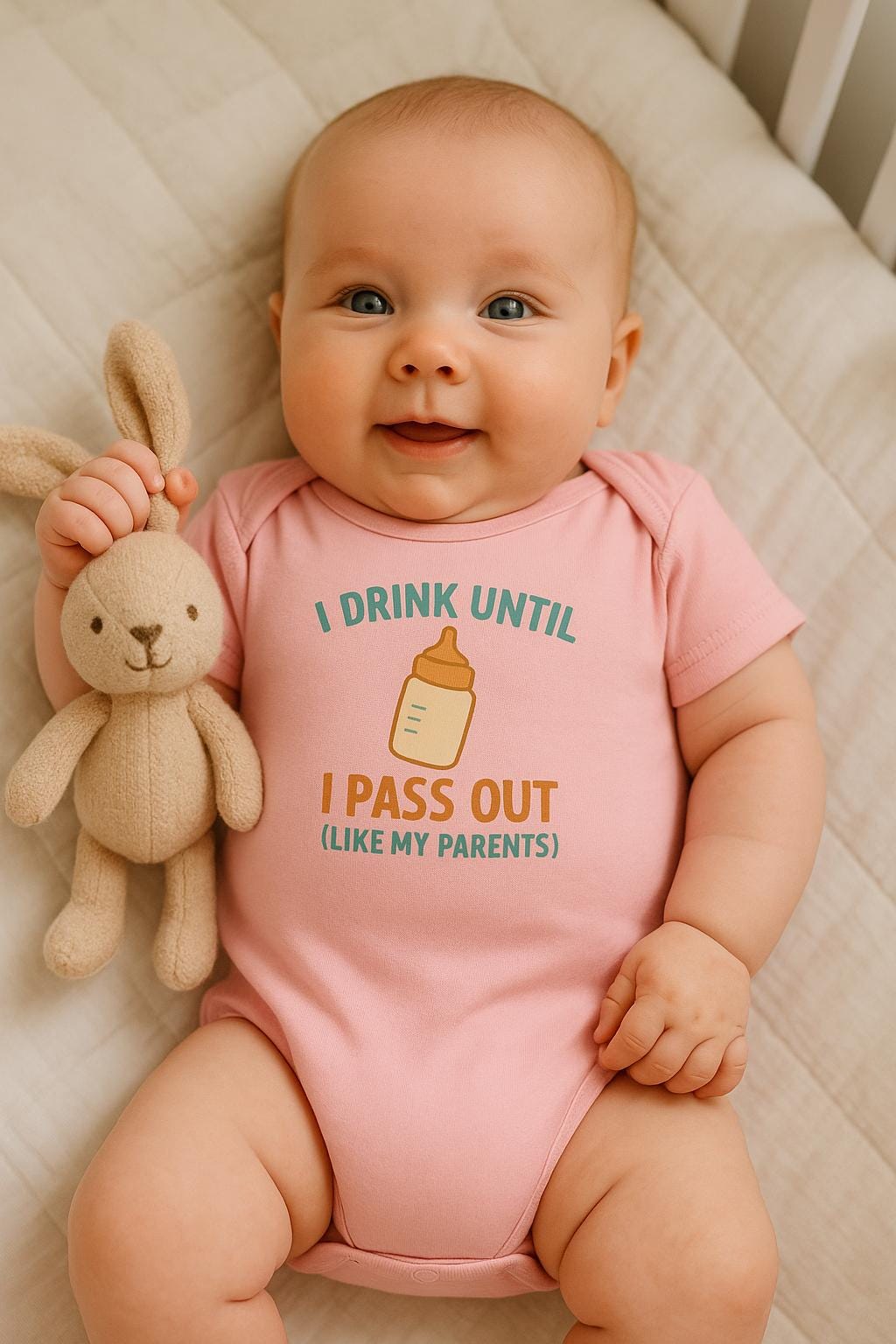 Funny Baby Bodysuit: "Drink Until I Pass Out" Newborn Outfit