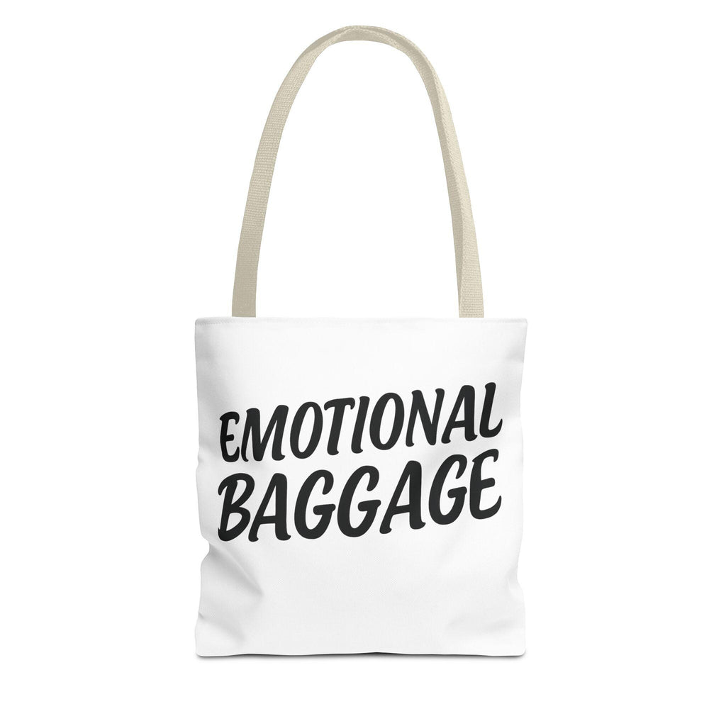 Emotional Baggage Canvas Tote Bag: Funny Sarcastic Reusable Shopper