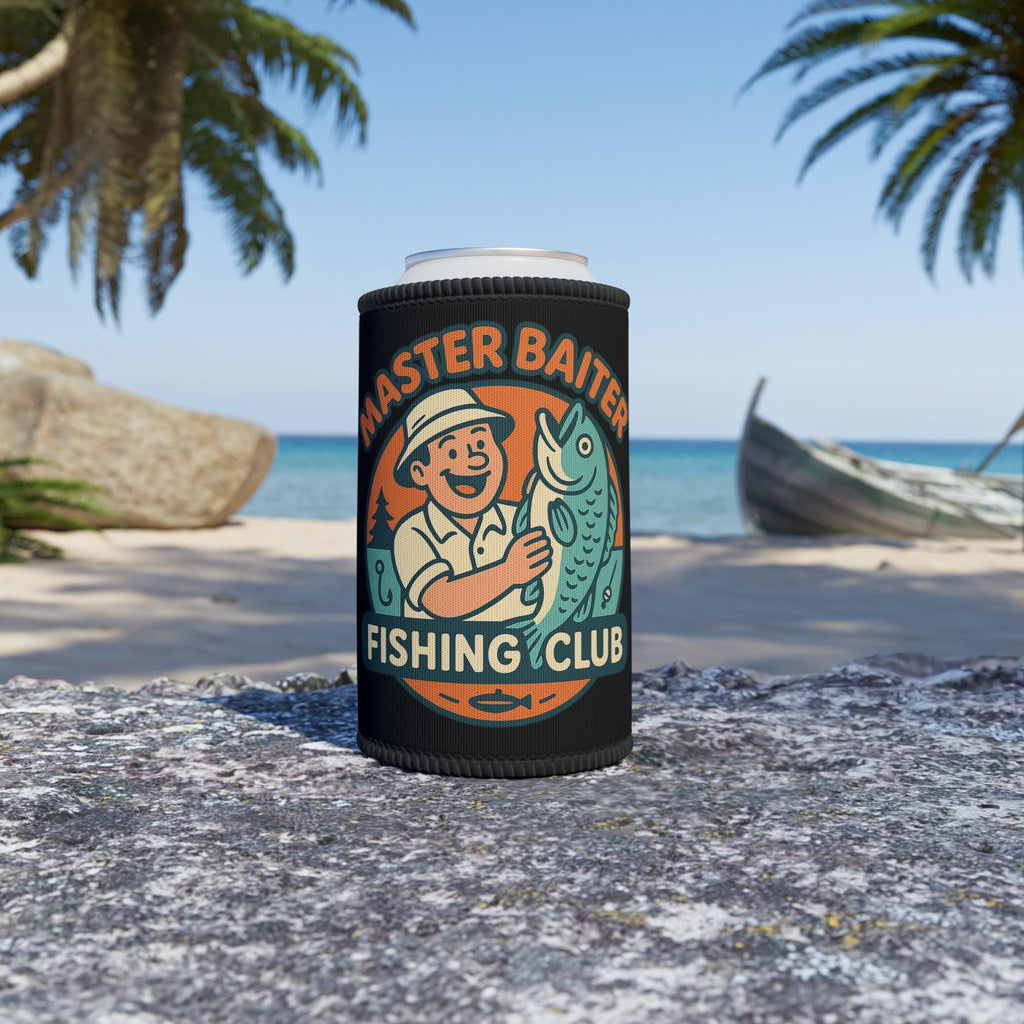 Vintage Fishing Club Stubby Cooler: Funny Neoprene Can Cooler