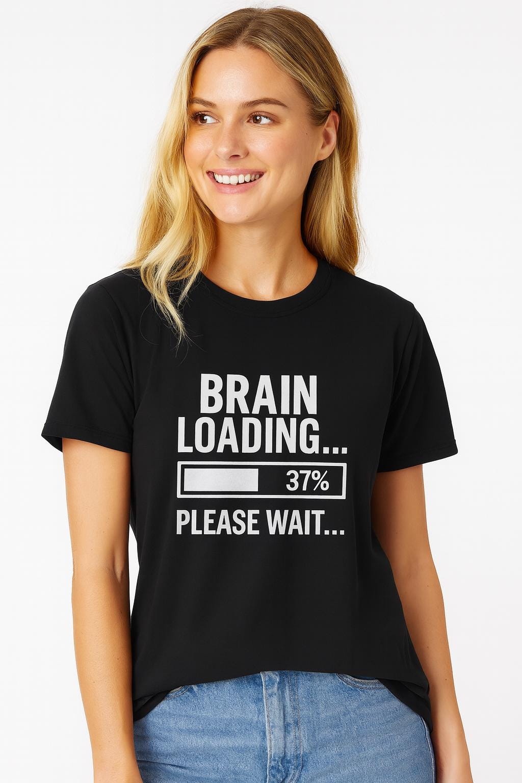 Brain Loading T-Shirt: Funny Geek Gamer Unisex Tee