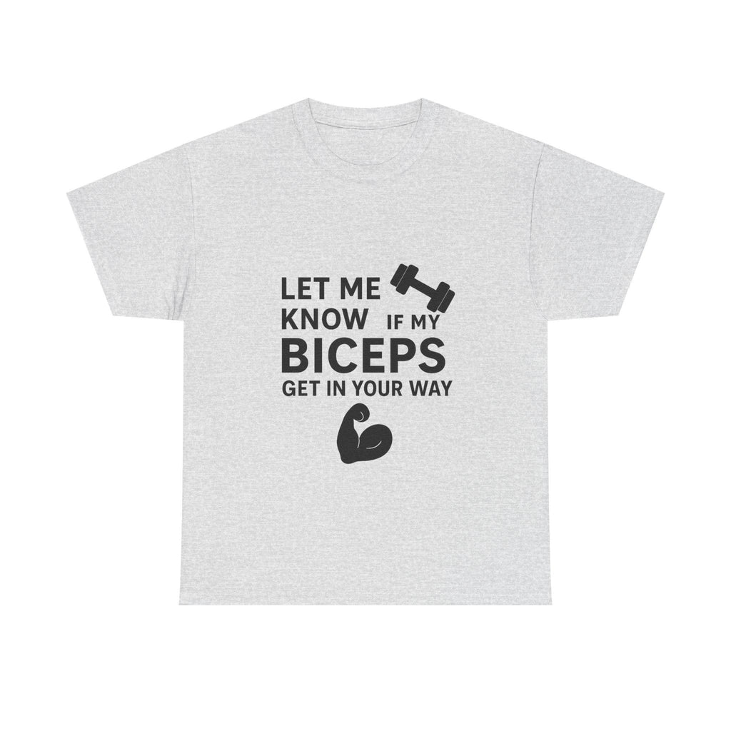 Funny Bicep Gym Shirt: Bodybuilding Workout Tee for Men & Women