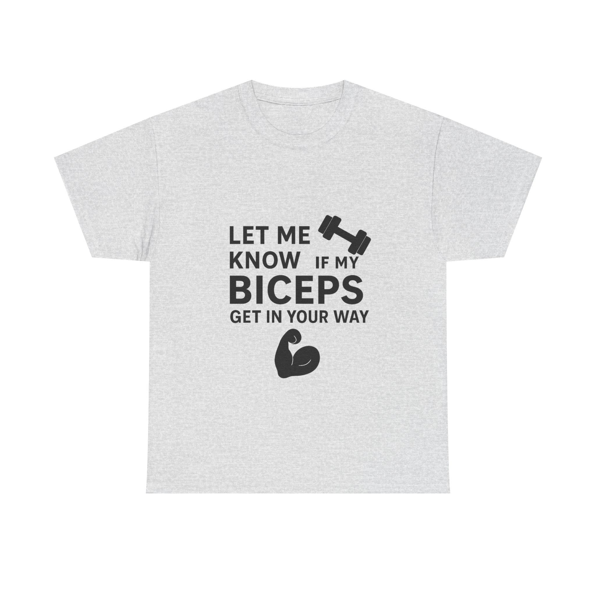 Funny Bicep Gym Shirt: Bodybuilding Workout Tee for Men & Women