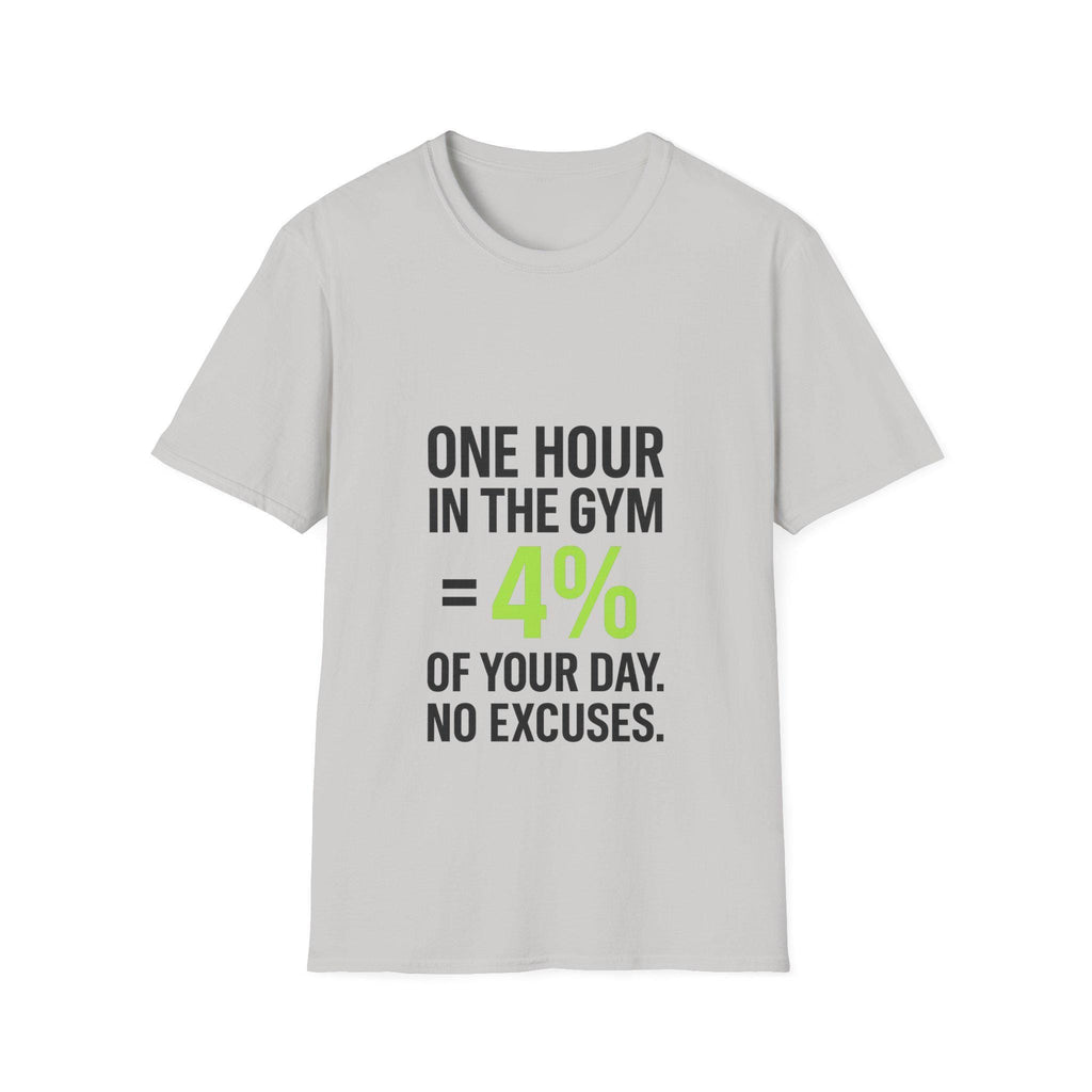 Motivational Gym Shirt: 4% Fitness Quote Unisex Workout Tee