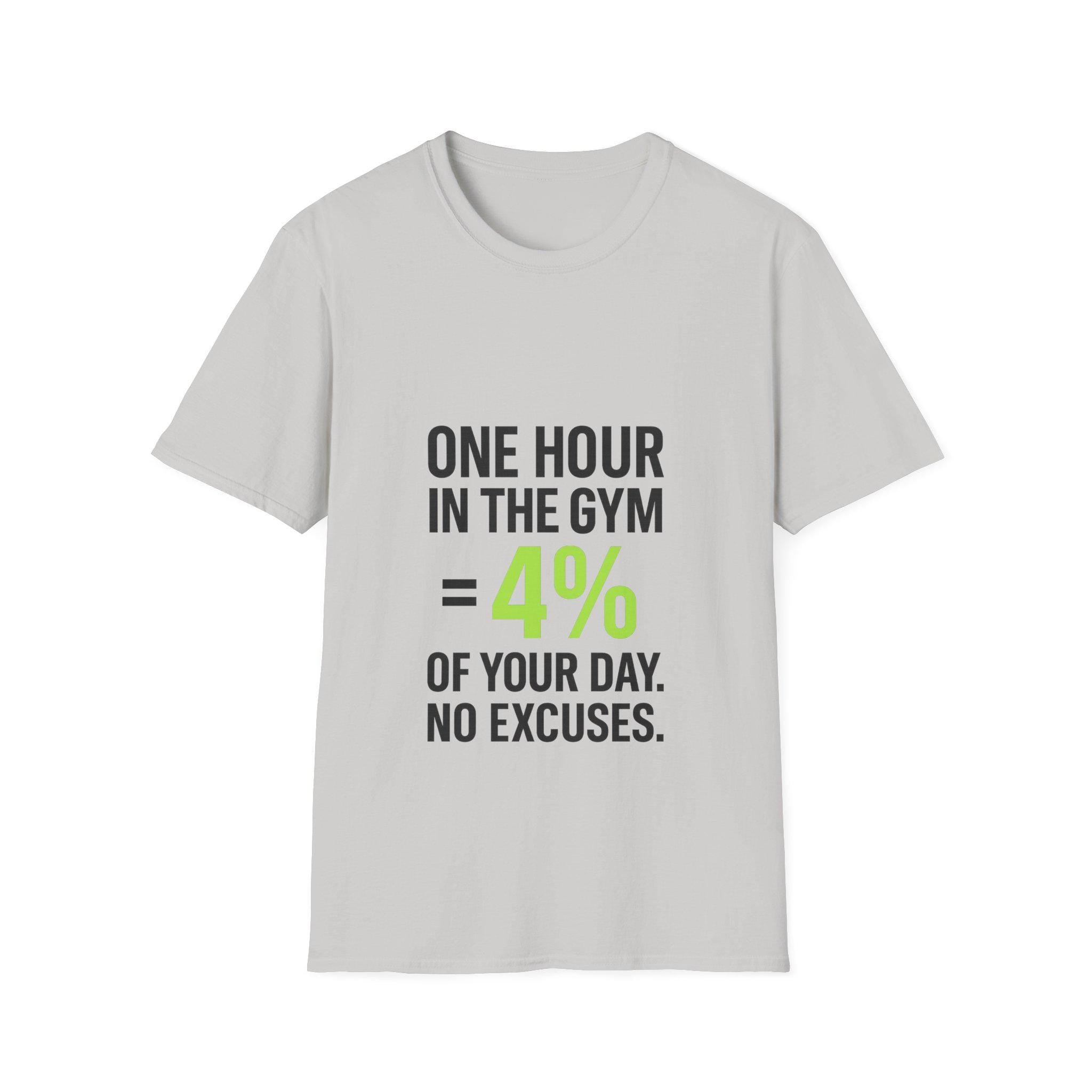 Motivational Gym Shirt: 4% Fitness Quote Unisex Workout Tee