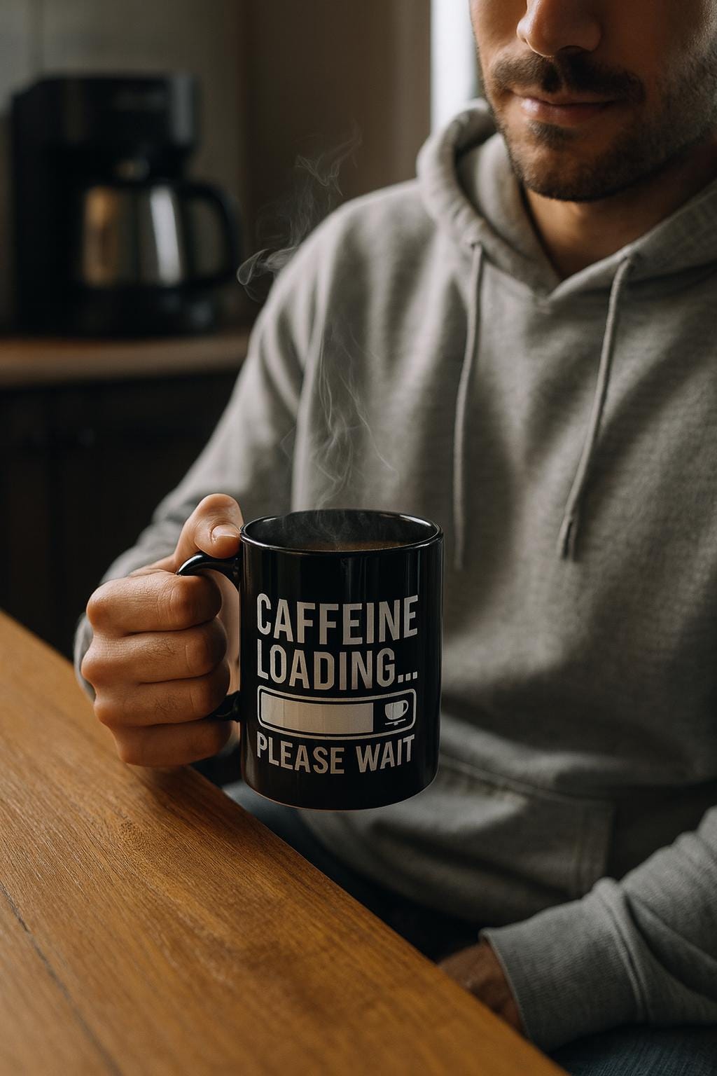 Funny Caffeine Loading Coffee Mug: Geek Gamer Humor Gift
