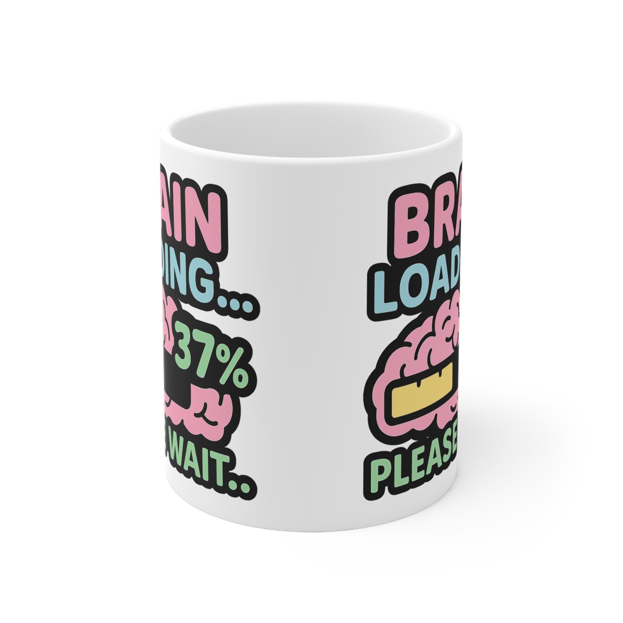 Brain Loading Coffee Mug: Funny Nerdy Gift for Gamers & Students