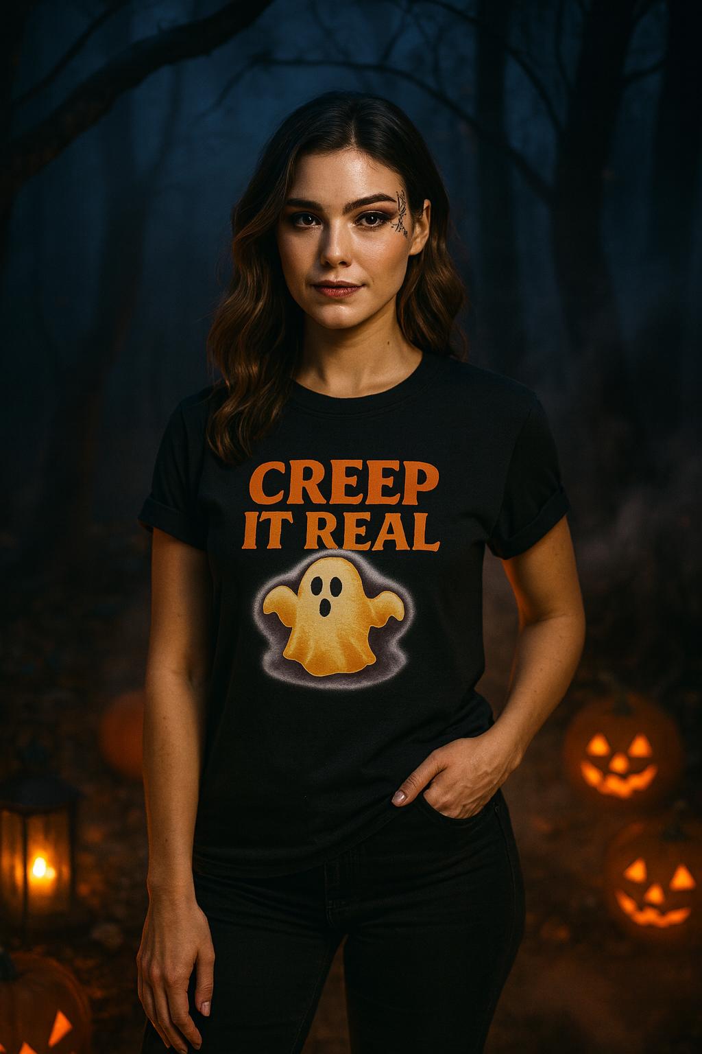 Creep It Real Halloween T-Shirt: Funny Ghost Costume Tee