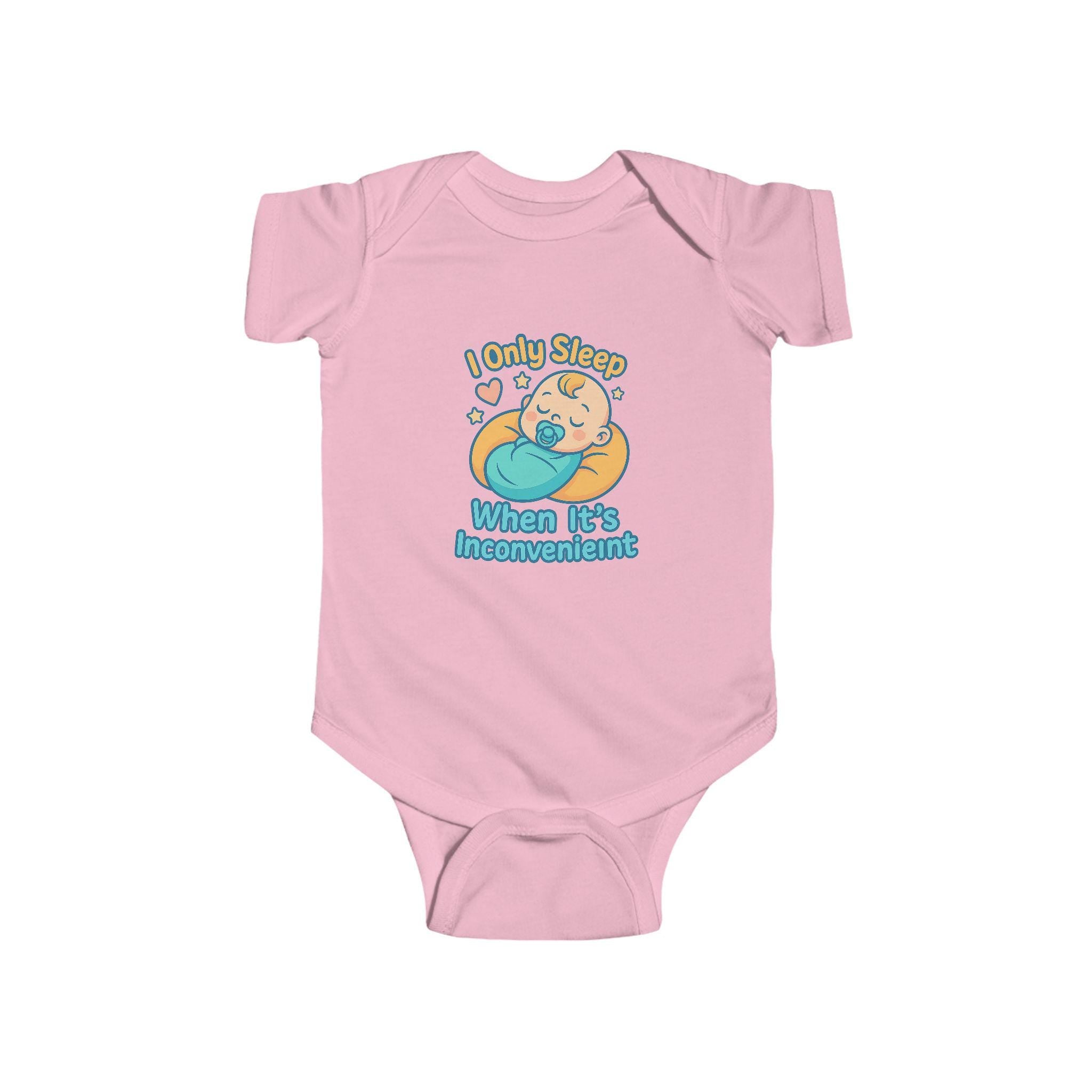 Funny Baby Onesie: I Only Sleep When It’s Inconvenient - Newborn Bodysuit