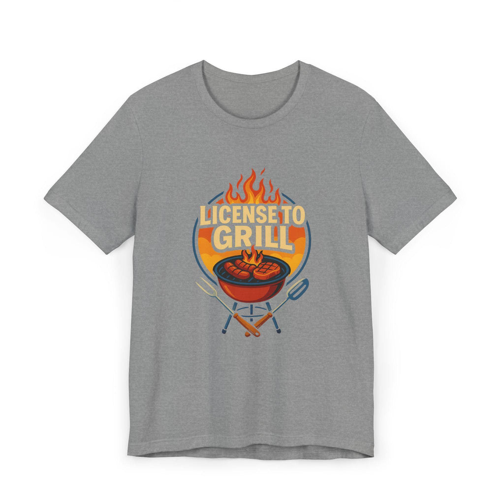 License to Grill T-Shirt: Funny BBQ Dad Gift