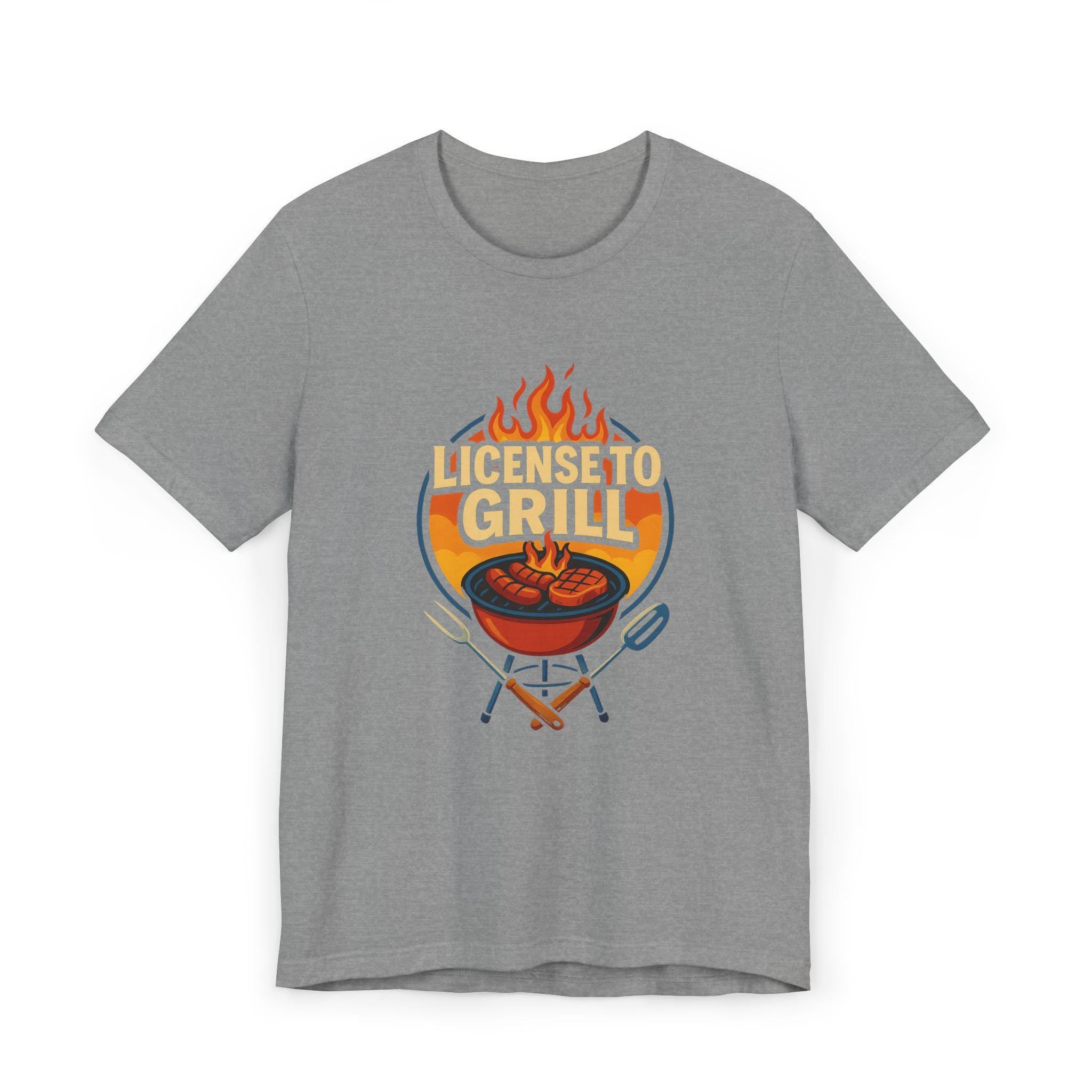 License to Grill T-Shirt: Funny BBQ Dad Gift