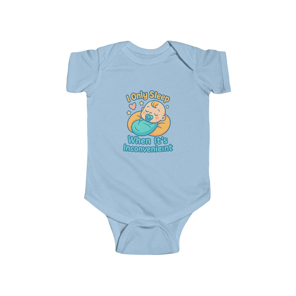 Funny Baby Onesie: I Only Sleep When It’s Inconvenient - Newborn Bodysuit