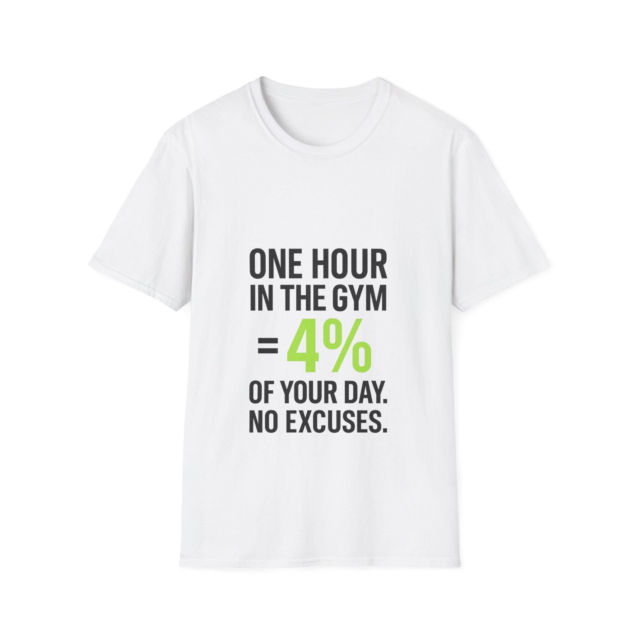 Motivational Gym Shirt: 4% Fitness Quote Unisex Workout Tee