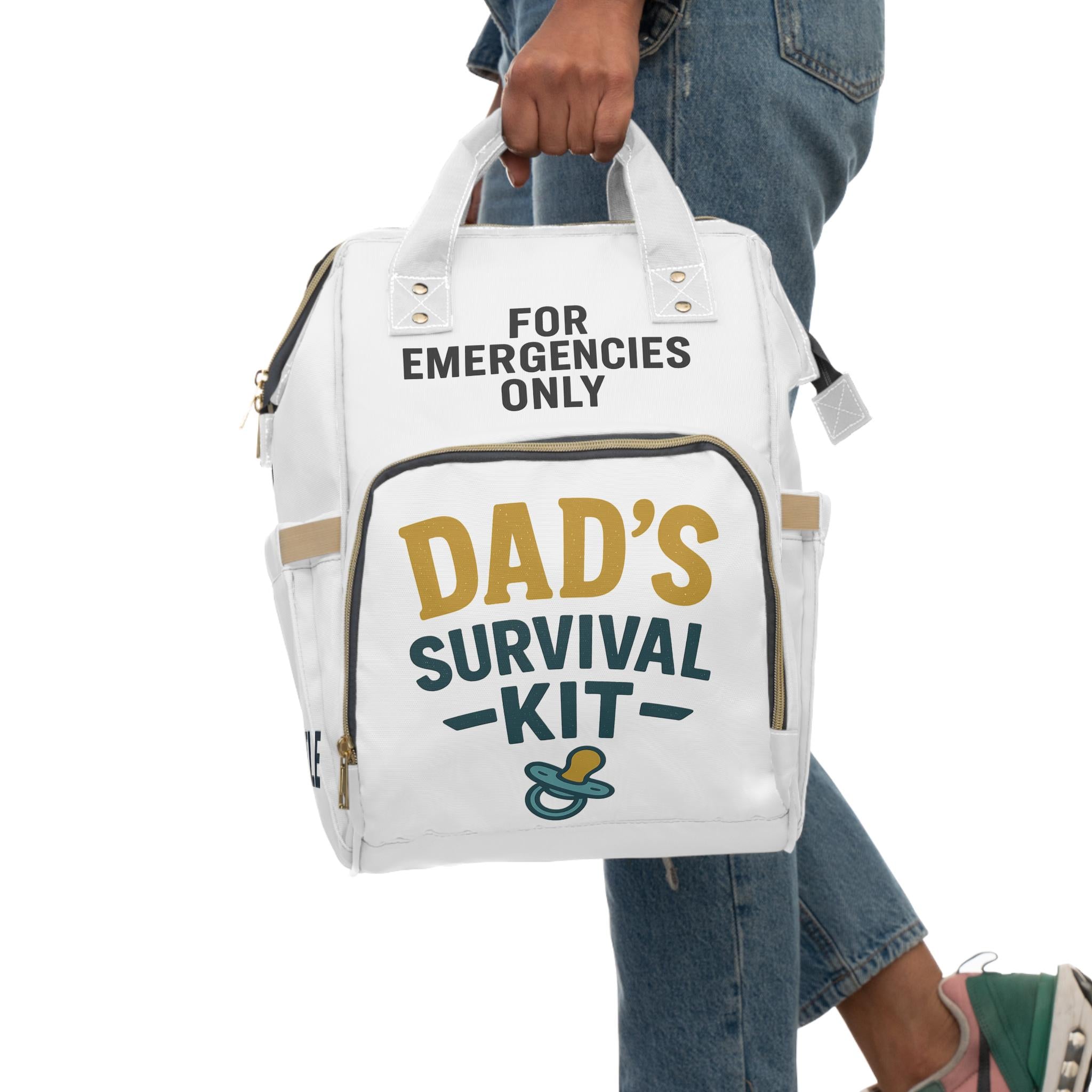 Dad Diaper Backpack: Funny Survival Kit Nappy Bag