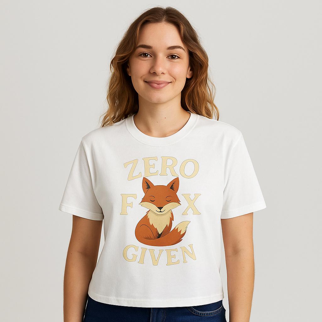 Zero Fox Given T-Shirt: Funny Sarcastic Graphic Tee, Animal Pun