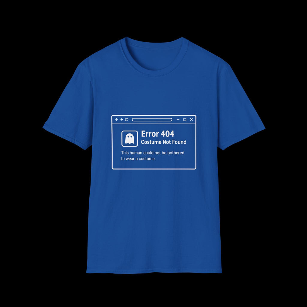 Error 404 Costume T-Shirt: Funny Geeky Halloween Tee