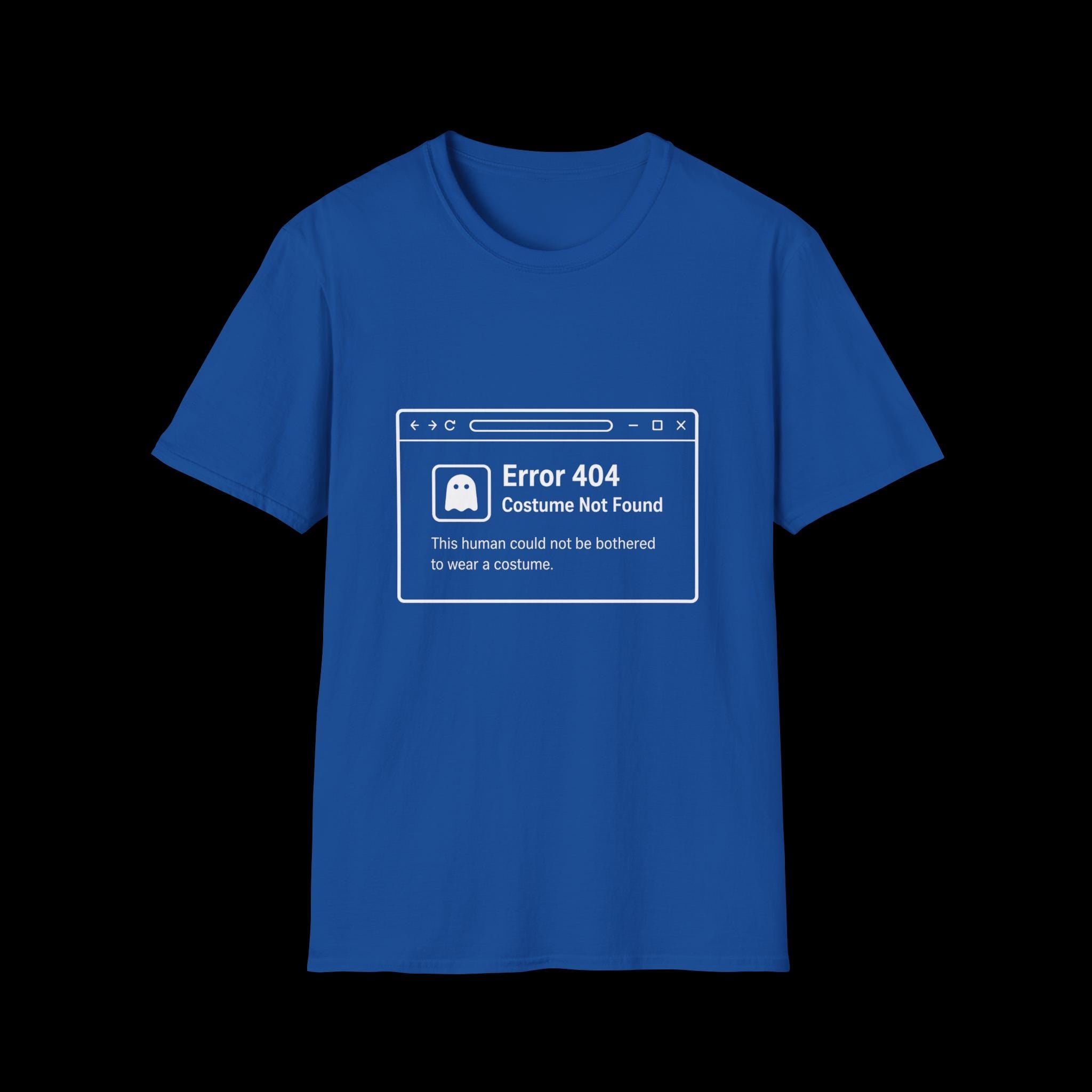 Error 404 Costume T-Shirt: Funny Geeky Halloween Tee