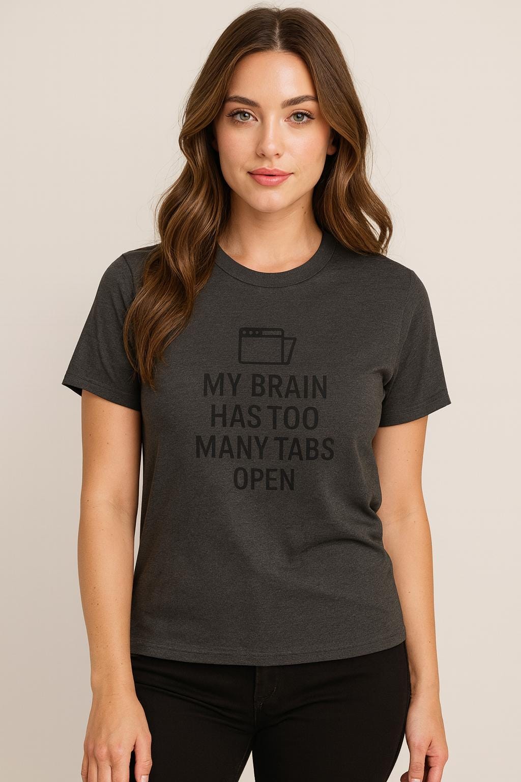 Funny Tech T-Shirt: Too Many Tabs - Unisex Cotton Tee