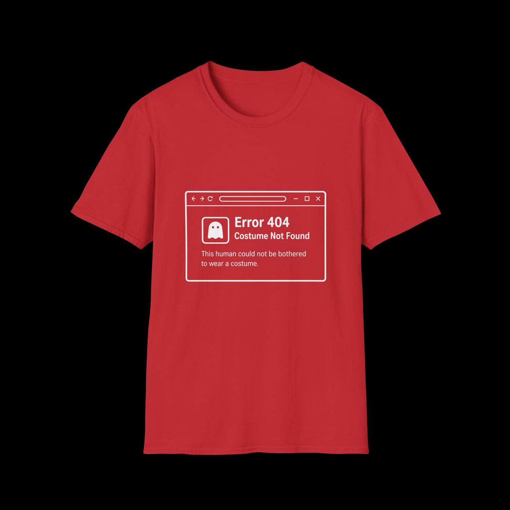 Error 404 Costume T-Shirt: Funny Geeky Halloween Tee
