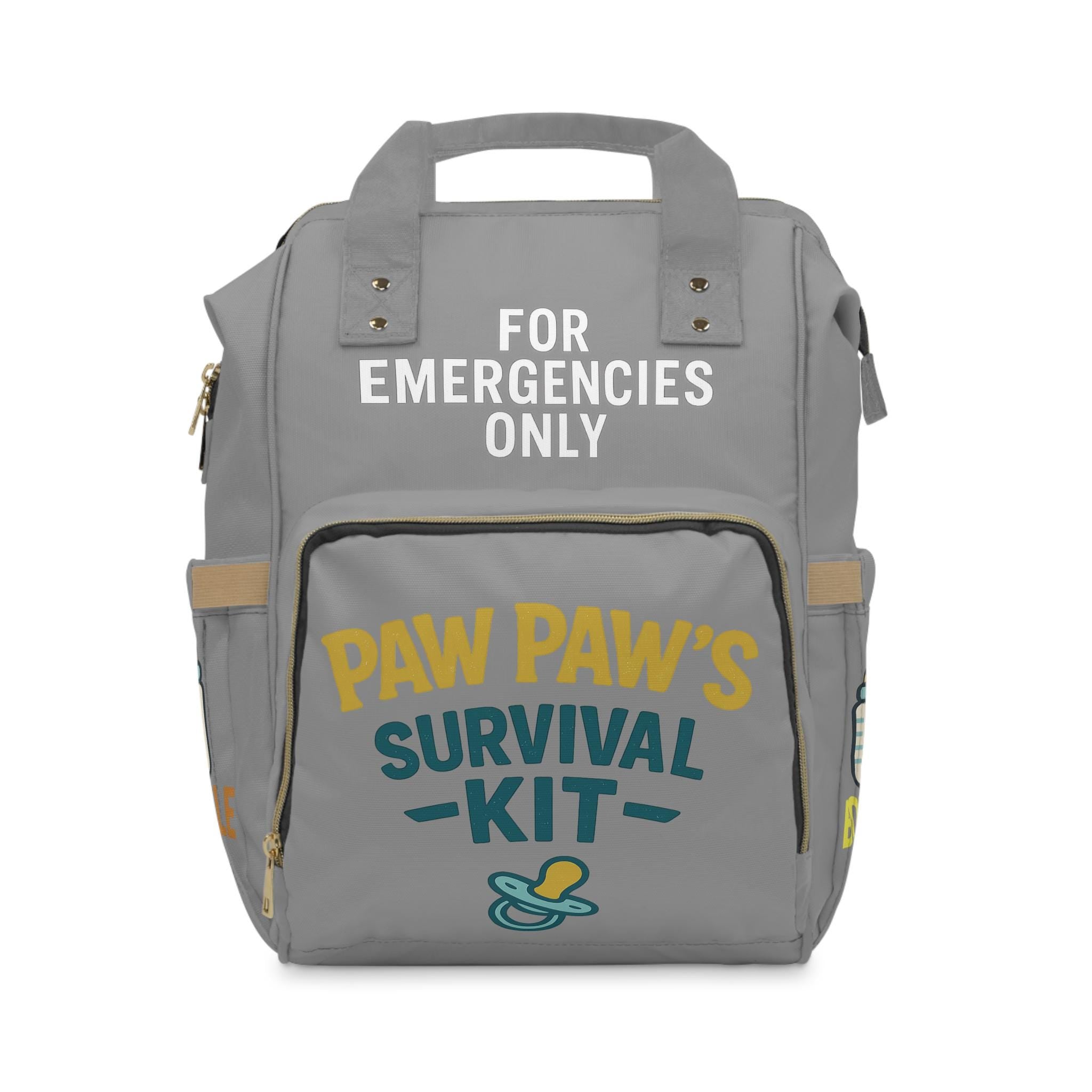 Paw Paw's Survival Kit Diaper Backpack - Funny Grandpa Gift