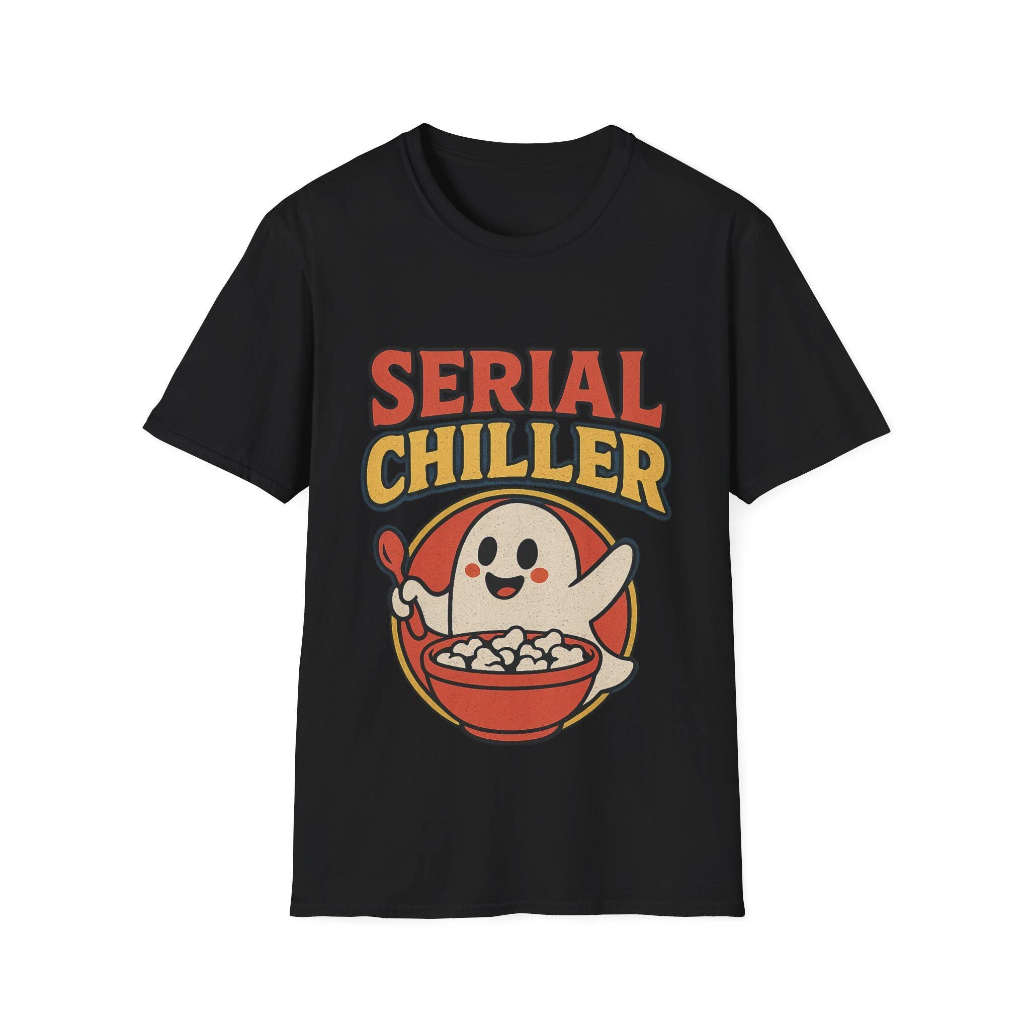 Serial Chiller Halloween T-Shirt: Funny Ghost Cereal Parody