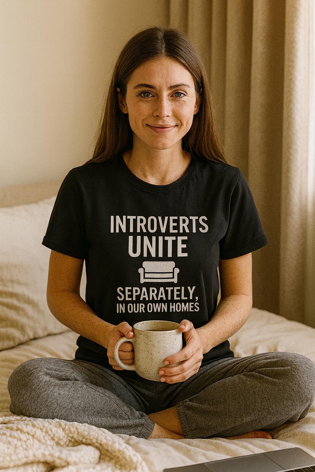 Funny Introvert T-Shirt: Sarcastic Humor, Social Anxiety Cotton Tee