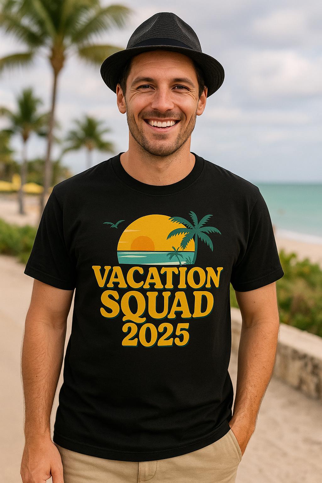 Vacation Squad T-Shirt: Matching Family Trip Shirts, Palm Tree Graphic