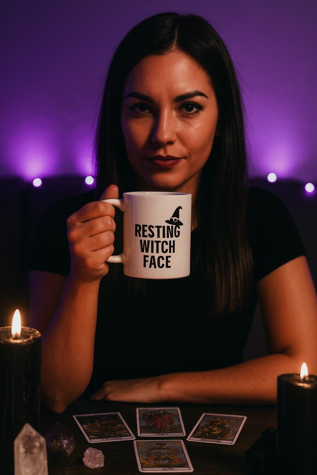 Resting Witch Face Mug: Funny Sarcastic Halloween Coffee Cup
