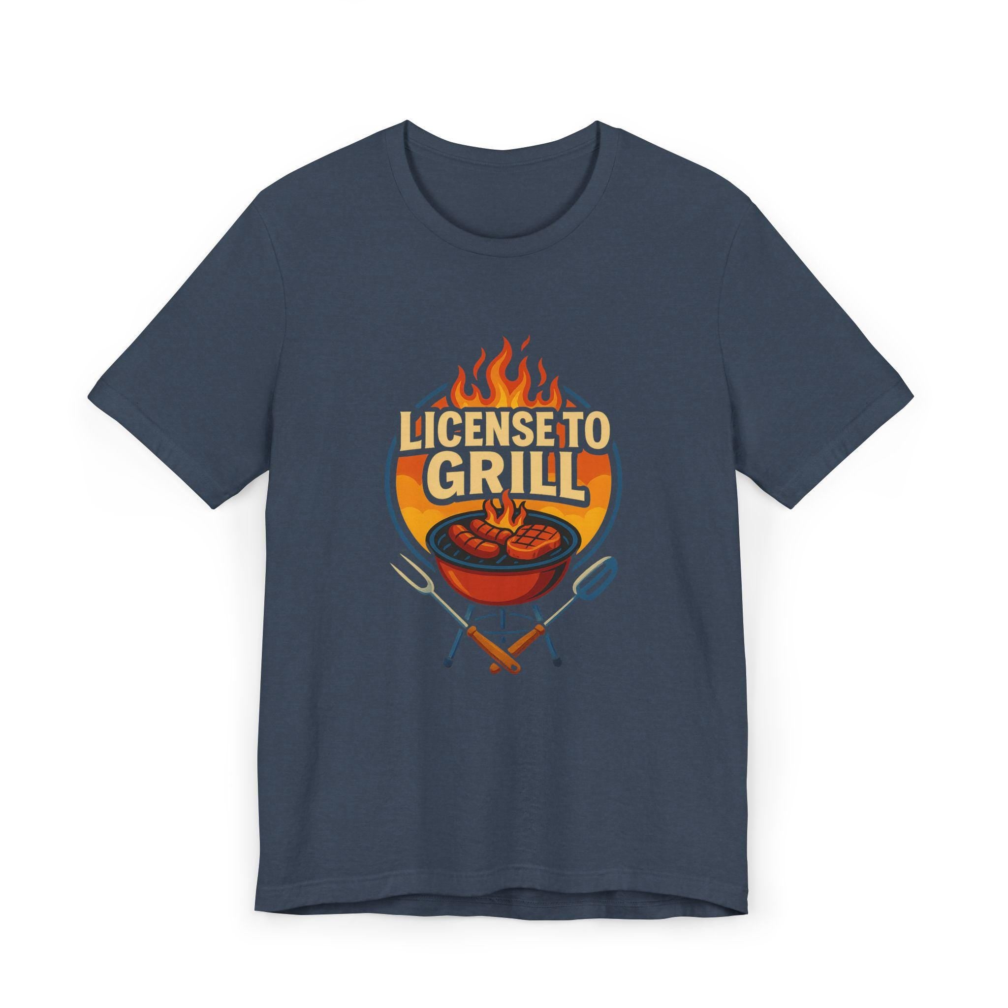 License to Grill T-Shirt: Funny BBQ Dad Gift