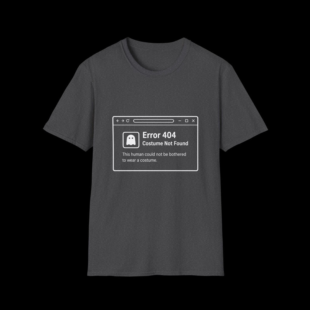 Error 404 Costume T-Shirt: Funny Geeky Halloween Tee