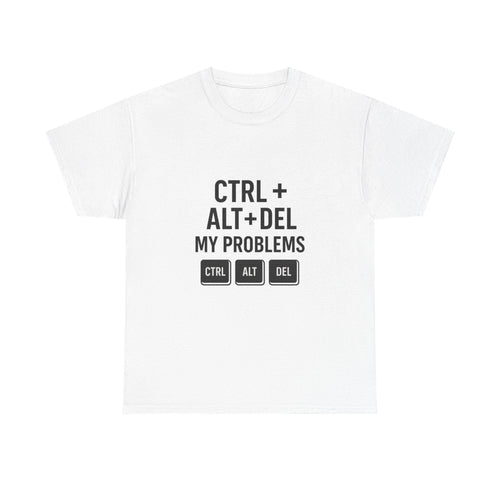 CTRL + ALT + DEL T-Shirt | Funny Tech Shirt for Gamers & Geeks | Nerd Humor Gift Tee