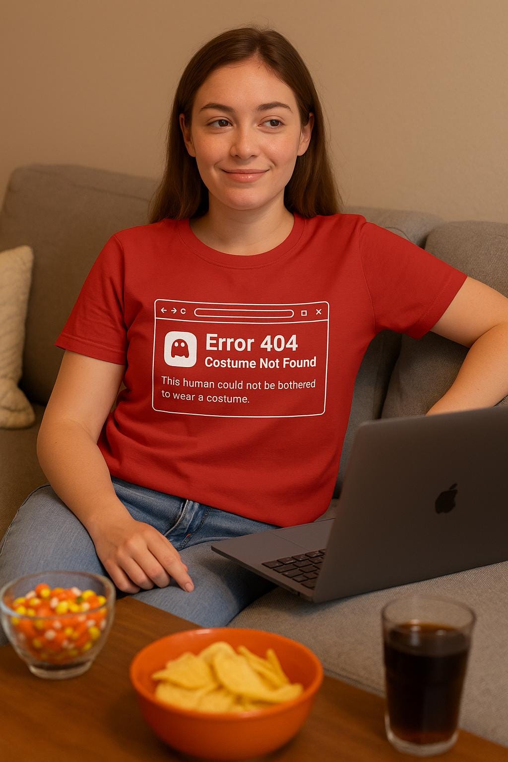 Error 404 Costume T-Shirt: Funny Geeky Halloween Tee