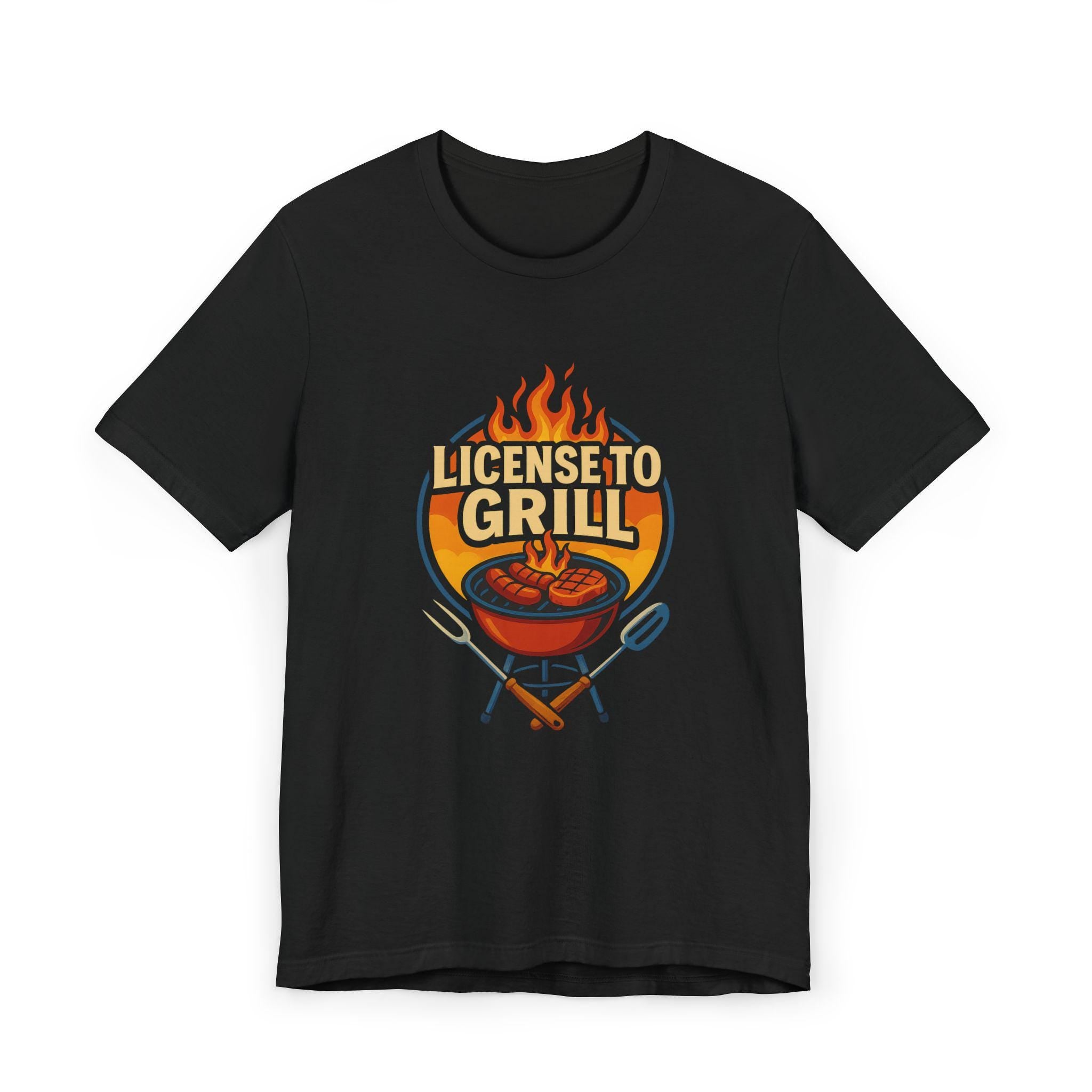 License to Grill T-Shirt: Funny BBQ Dad Gift