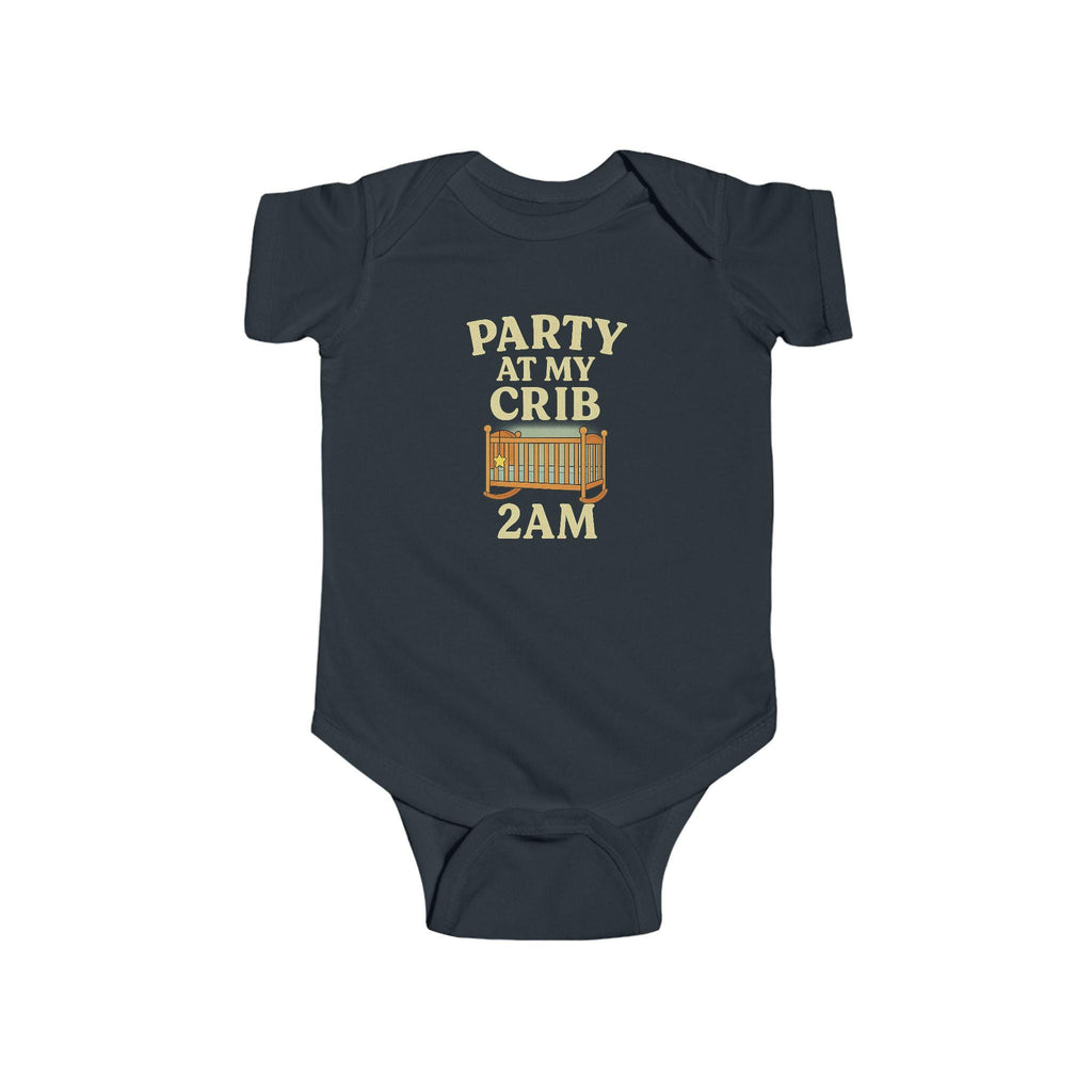Funny Baby Onesie: "Party at My Crib 2AM" - Newborn Outfit