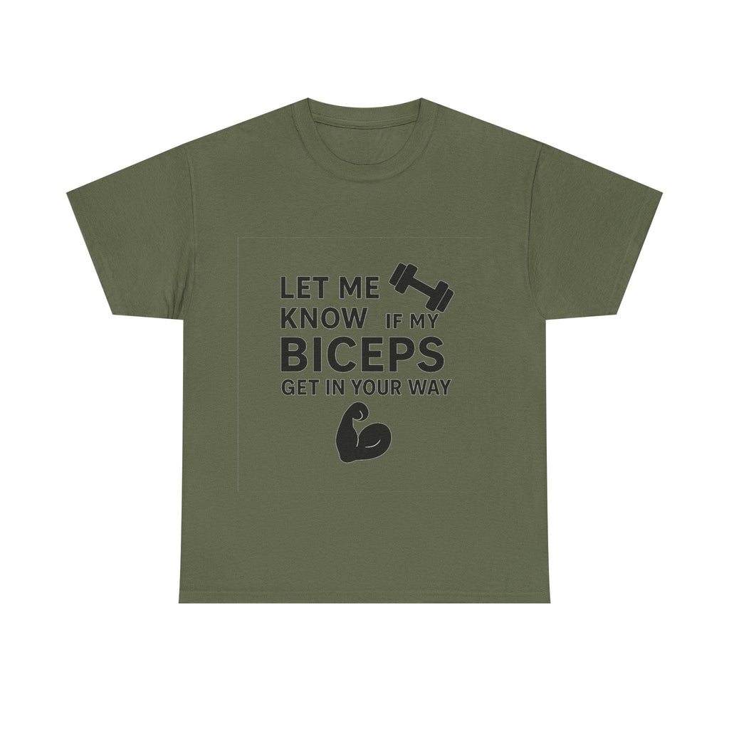 Funny Bicep Gym Shirt: Bodybuilding Workout Tee for Men & Women