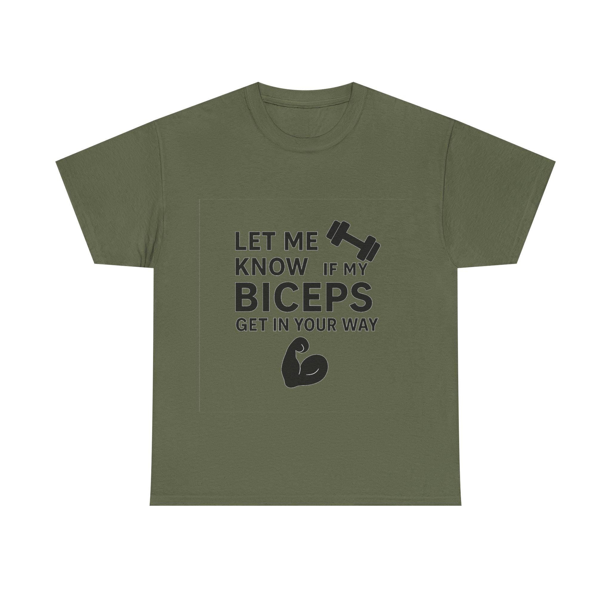 Funny Bicep Gym Shirt: Bodybuilding Workout Tee for Men & Women