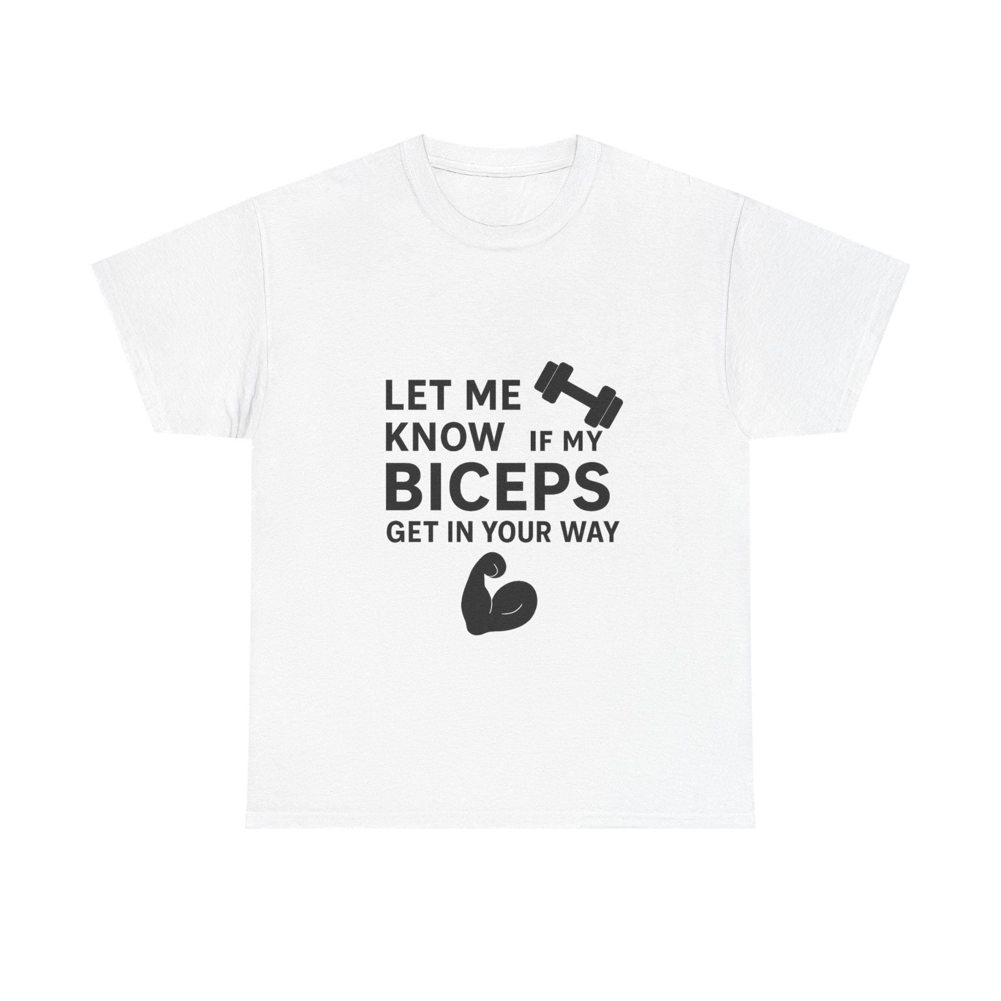Funny Bicep Gym Shirt: Bodybuilding Workout Tee for Men & Women