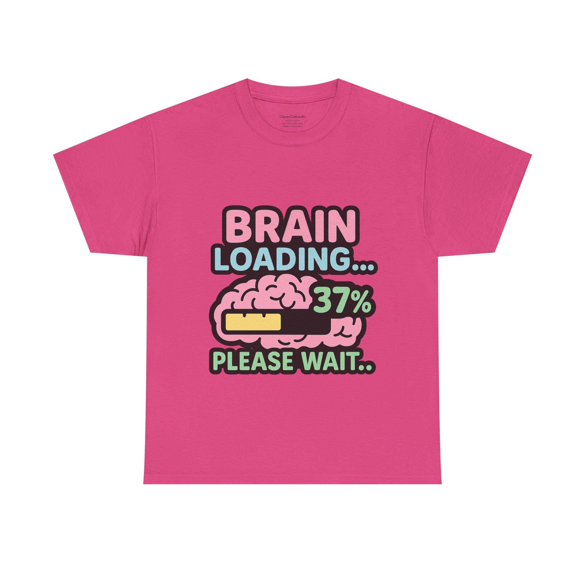 Brain Loading Funny T-Shirt: Nerdy Geek Humor, Gamer Tech Style
