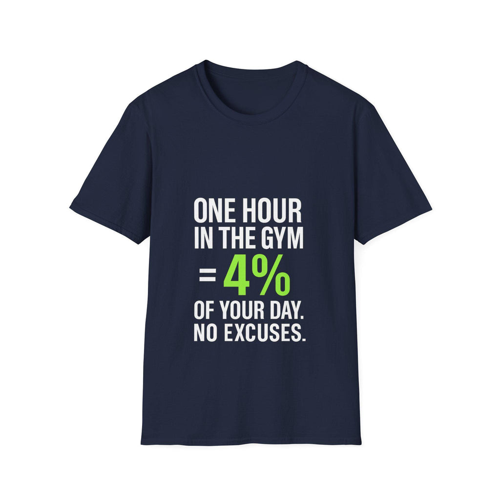 Motivational Gym Shirt: 4% Fitness Quote Unisex Workout Tee