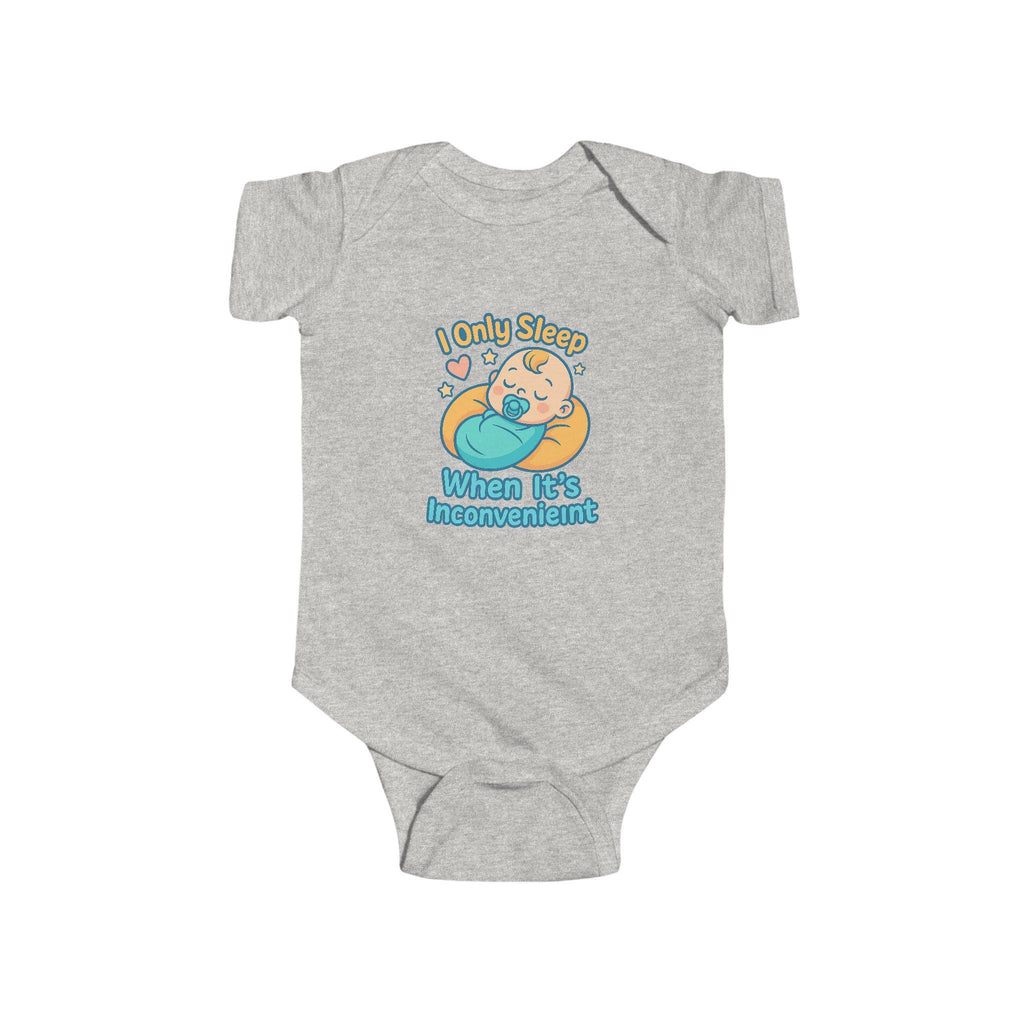 Funny Baby Onesie: I Only Sleep When It’s Inconvenient - Newborn Bodysuit
