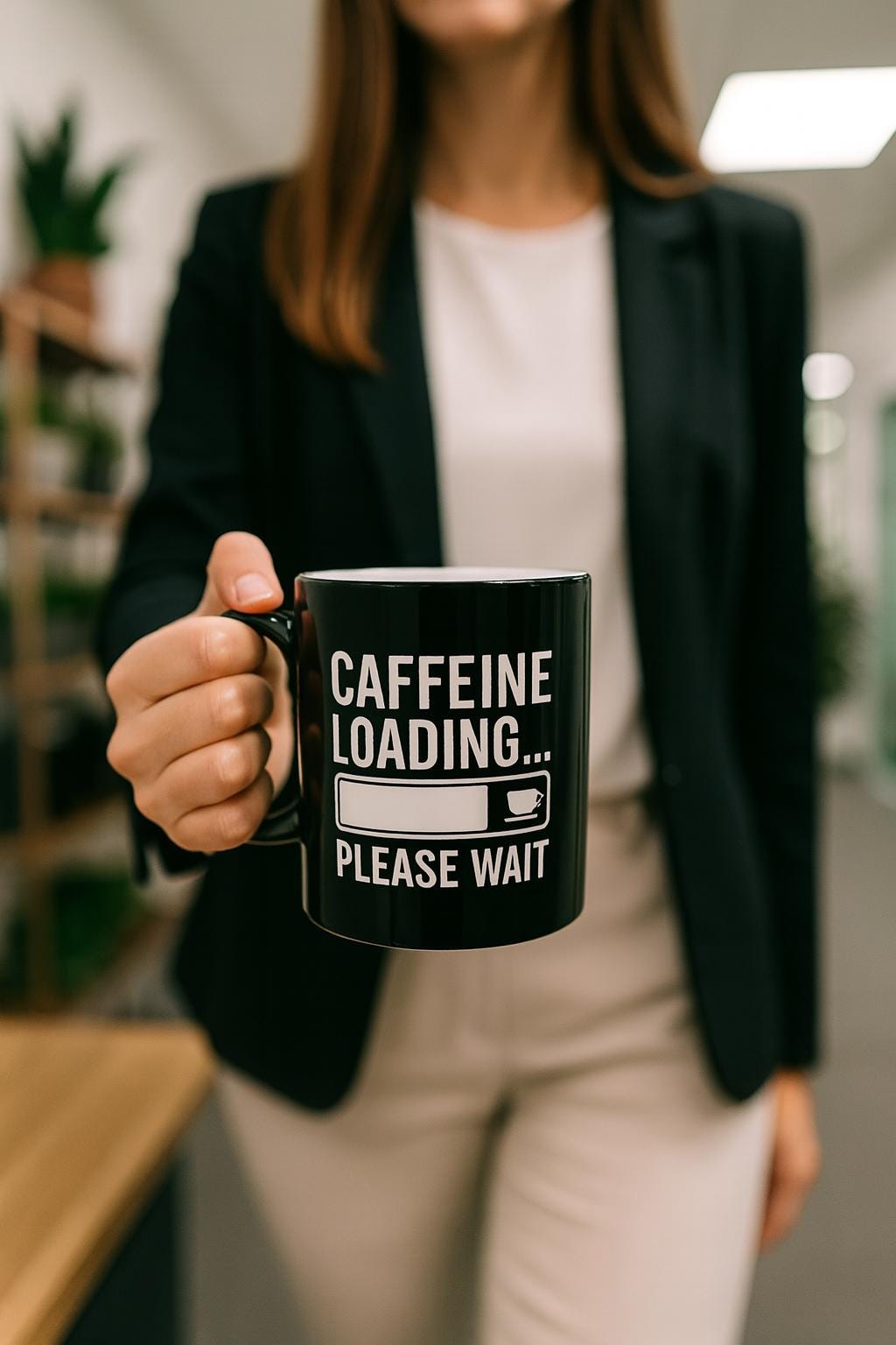 Funny Caffeine Loading Coffee Mug: Geek Gamer Humor Gift