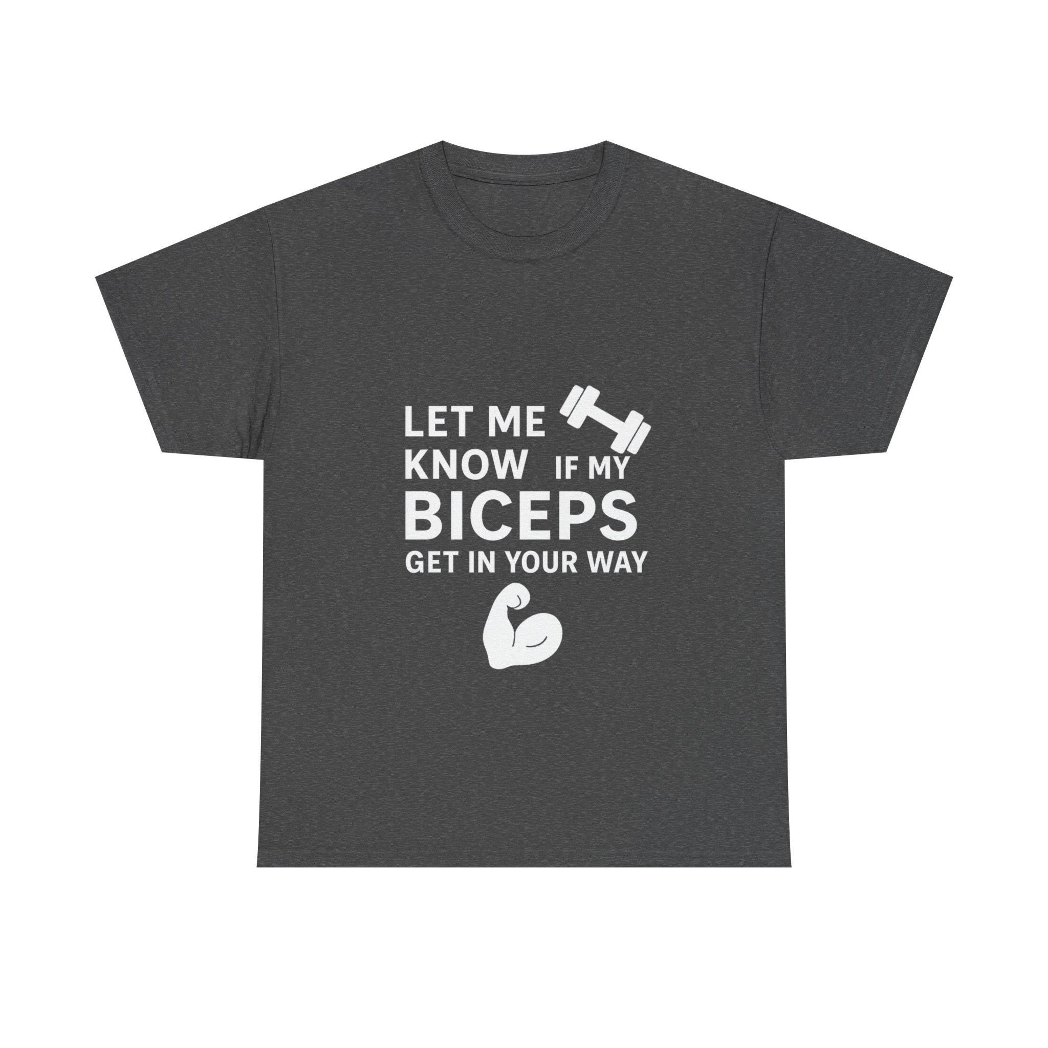 Funny Bicep Gym Shirt: Bodybuilding Workout Tee for Men & Women