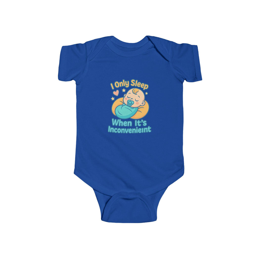 Funny Baby Onesie: I Only Sleep When It’s Inconvenient - Newborn Bodysuit