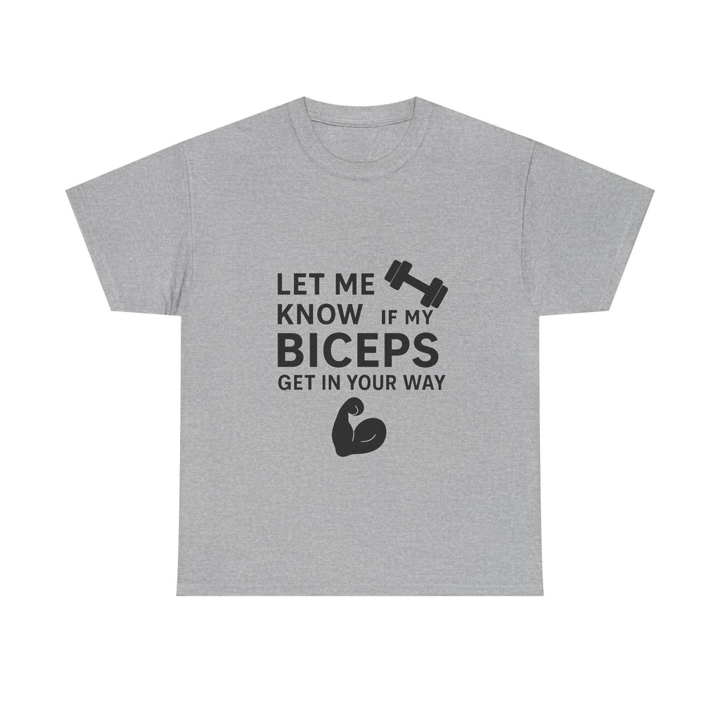 Funny Bicep Gym Shirt: Bodybuilding Workout Tee for Men & Women