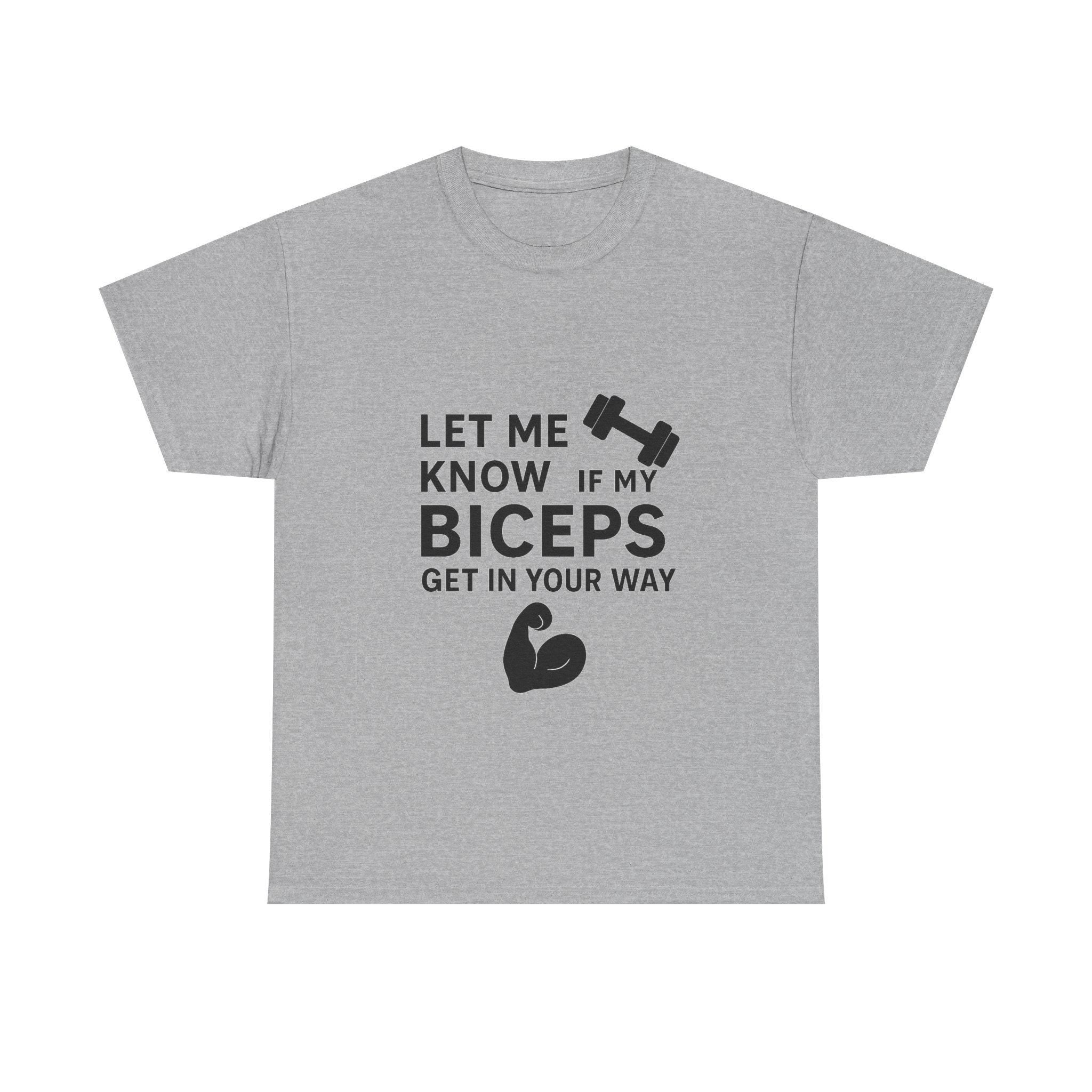 Funny Bicep Gym Shirt: Bodybuilding Workout Tee for Men & Women