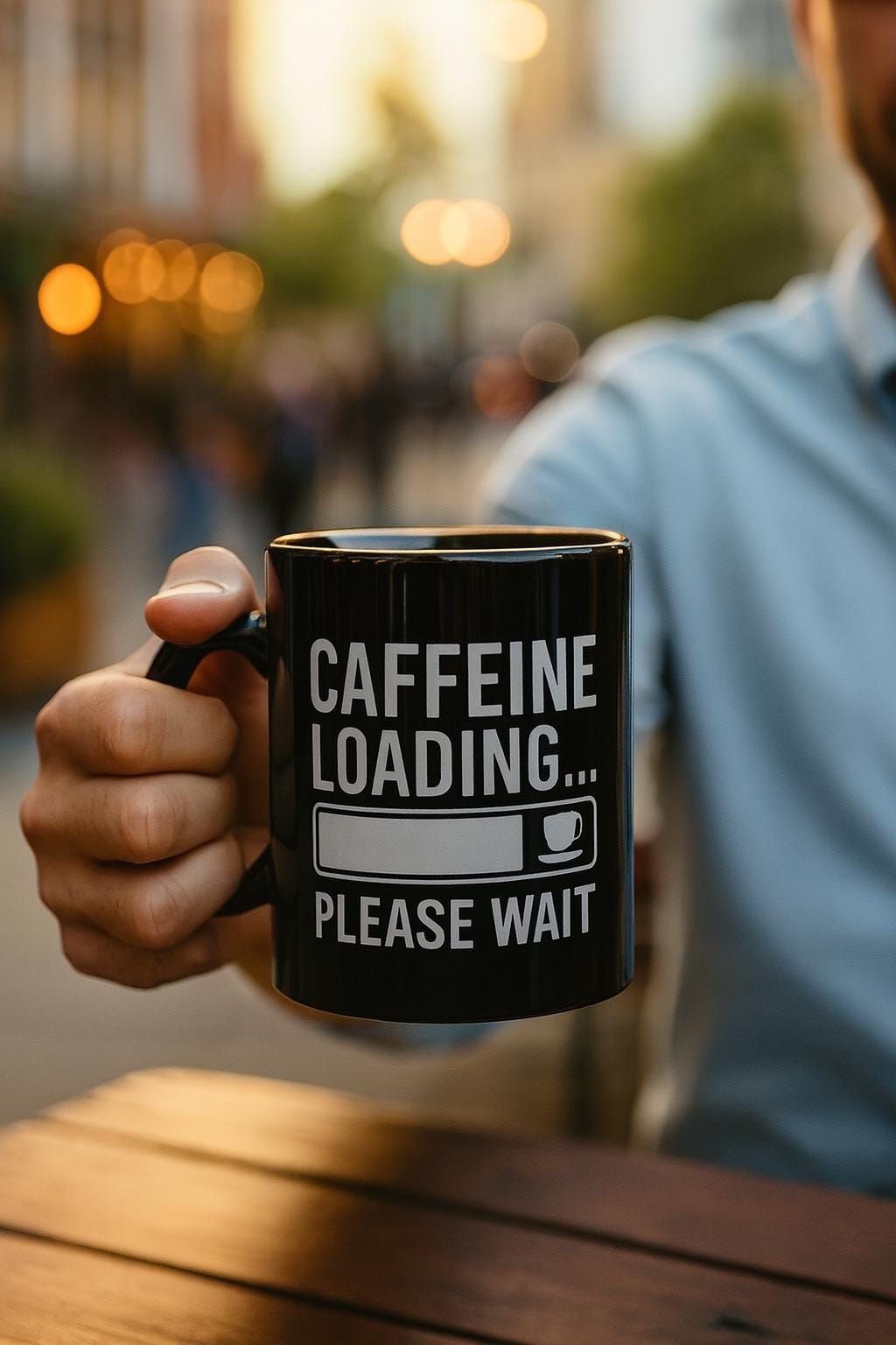 Funny Caffeine Loading Coffee Mug: Geek Gamer Humor Gift