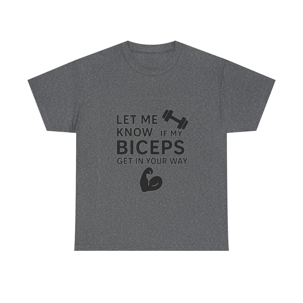 Funny Bicep Gym Shirt: Bodybuilding Workout Tee for Men & Women