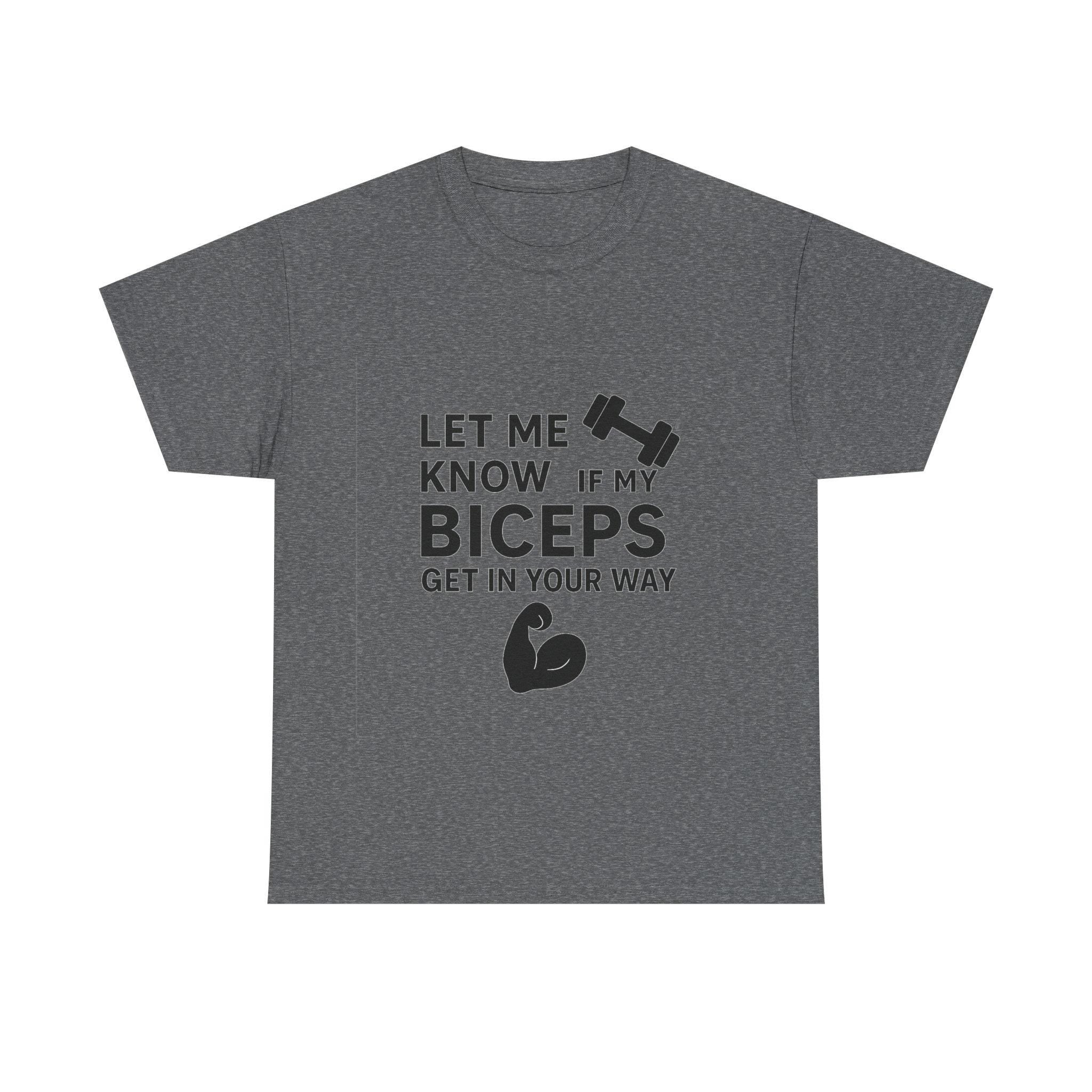 Funny Bicep Gym Shirt: Bodybuilding Workout Tee for Men & Women